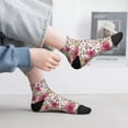 thumbnail image 5 of Bingfone Rose Mix Leopard 4 Design Patterned Men's Women's Casual Cotton Socks, 5 of 5