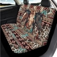 thumbnail image 3 of Binienty Southwestern Aztec Horse Automotive Seat Covers Full Set with Auto Steering Wheel Cover Comfortable Armrest Pad Easy to Install Vehicle Seat Belt Covers 14 PCS Car Interior Decor Set, 3 of 7