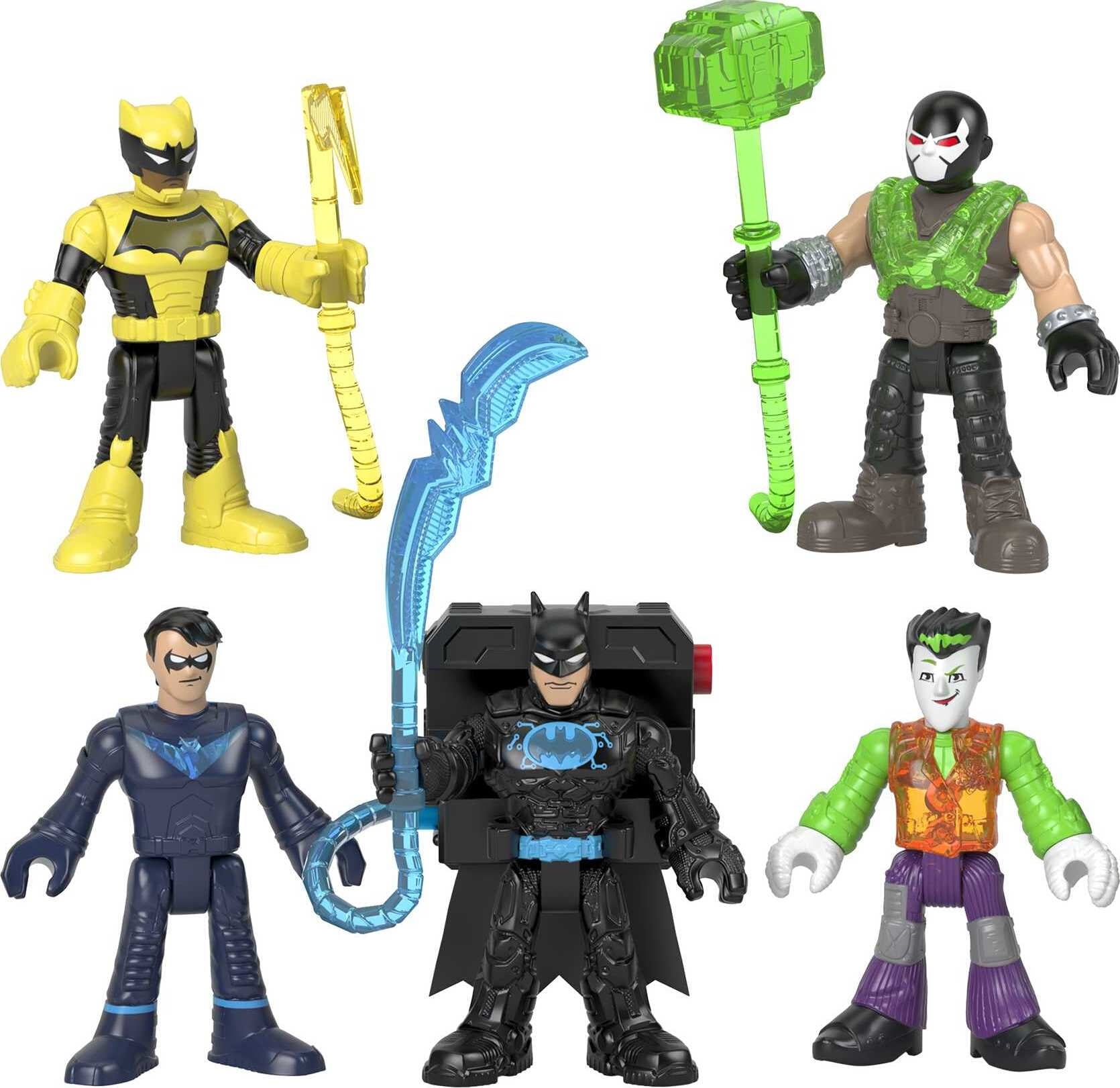 Imaginext DC Super Friends Bat-Tech Multi-Pack 8-Piece Figure Set with Light-Up Backpack