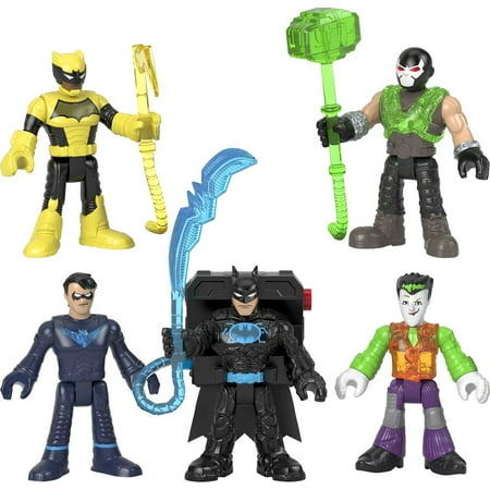 Imaginext DC Super Friends Bat-Tech Multi-Pack 8-Piece Figure Set with Light-Up Backpack
