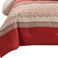 thumbnail image 2 of Benjara 8 Piece King Polyester Comforter Set with Geometric Embroidery, Orange, 2 of 2