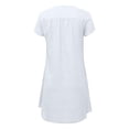 thumbnail image 3 of Ruyang Women's Summer Casual Dress Short Sleeved Solid Color V Neck Long Casual Plus Size Top Floral Dresses for Women Sleeveless, 3 of 4