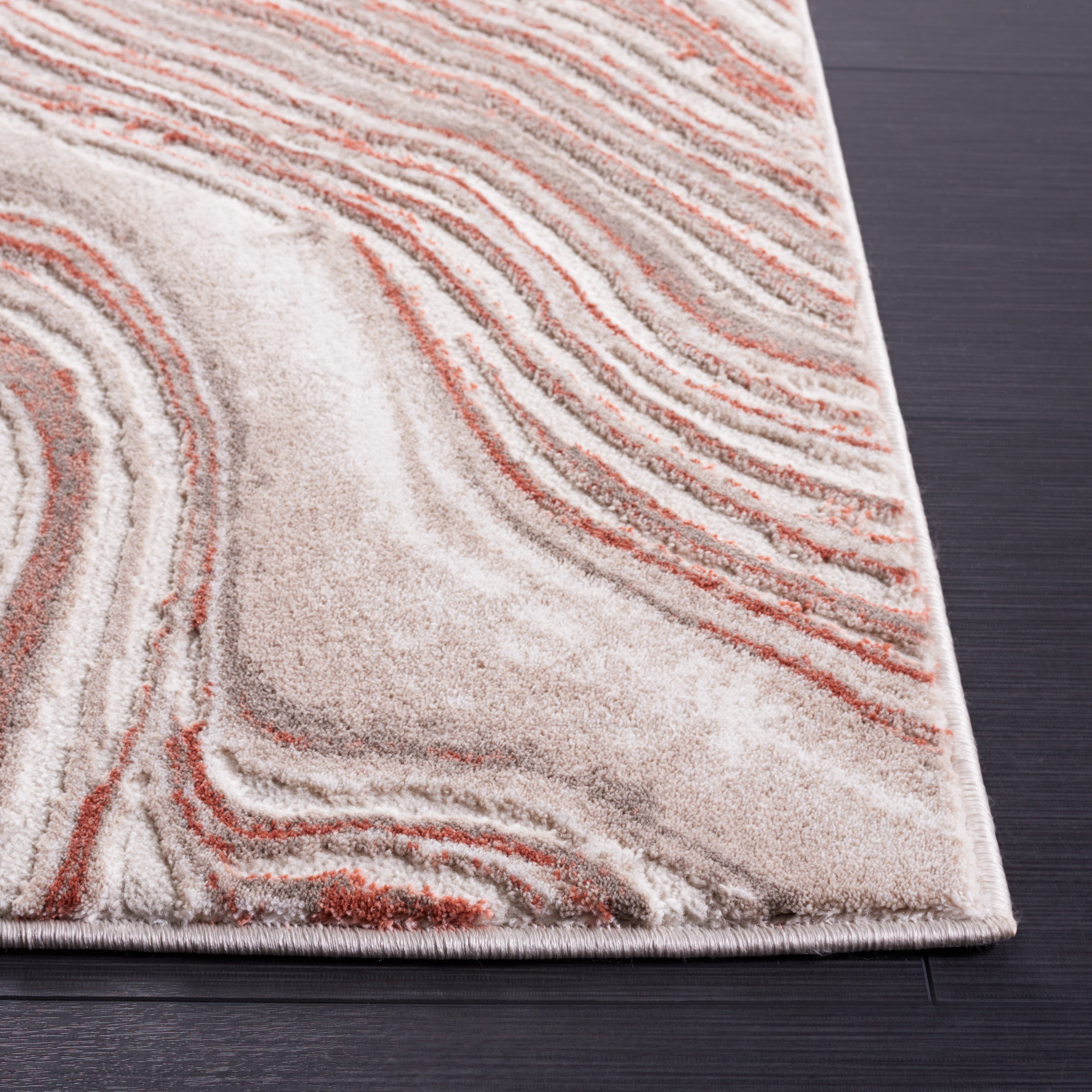 Safavieh Meadow Joey Abstract Area Rug, Rust/Ivory, 8' x 10'