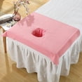 thumbnail image 3 of 1 Pce Demi-Housse de Table de Massage Serviette pour Trou de Visage de Lit Cosmétique 50x70cm Rose, 3 of 7