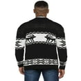 thumbnail image 3 of Men‘s Christmas Cardigans Ugly  Sweaters Reindeer Snowflake Shawl Collar Knitted Cardigan Sweater, 3 of 4