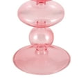 thumbnail image 6 of Mainstays Pink Translucent 7.87" Tall Glass Bubble Shaped Tabletop Taper Candle Holder, Large, 6 of 15