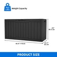 thumbnail image 3 of DEXTRUS 100 Gallon Outdoor Resin Deck Box, Weatherproof & Lockable Patio Furniture Storage, Black, 3 of 10