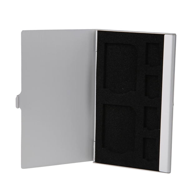 Monocapa Aluminio 2 SD+ 4TF Tarjetas Micro SD Pin StorageBox Case Holder