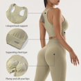 thumbnail image 2 of Traje de yoga para mujer, nuevos pantalones ajustados de cintura alta con caderas ajustadas y sujetador transpirable de secado rápido a prueba de golpes, 2 of 5