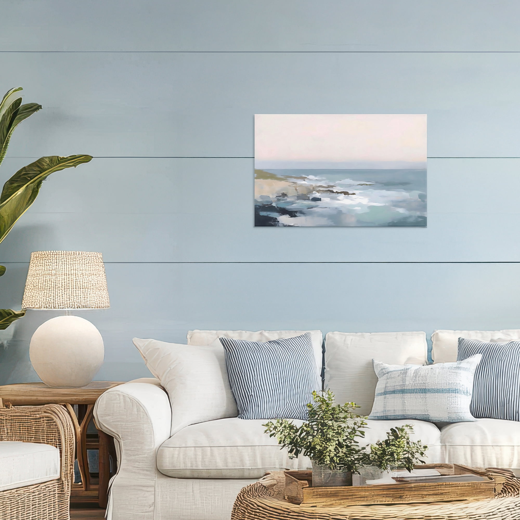 Stupell Industries Serene Coastal Ocean Scene Canvas Wall Art, design by Creative Studio