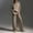 Khaki, variant on Miqool Womens 2 Piece Outfits Collar Sweater Sweatsuit Lounge Set Long Sleeve Sweatshirt with Wide Leg Sweatpants