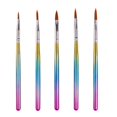 thumbnail image 1 of OUSITAID 5Pcs/8Pcs Nail Brushes Multifunctional Electroplated Rod Soft Bristle Anti-slip Comfortable Grip Nails Beauty Gradient Color Nail Art Pens Builder Tools for Salon, 1 of 10
