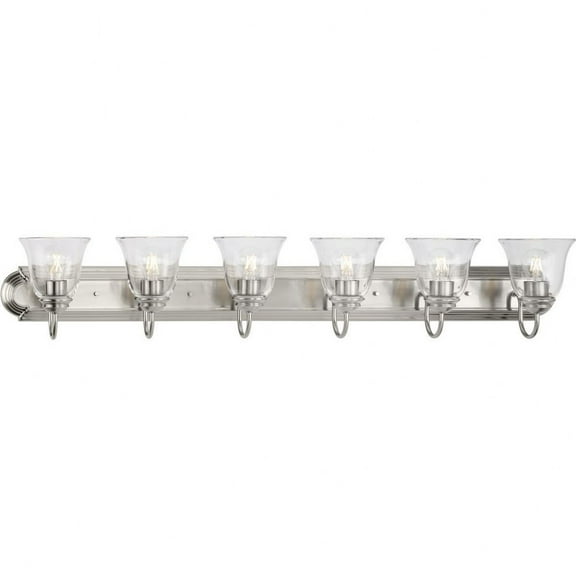 P300394-009-Progress Lighting-6 Light Bath Vanity In Traditional Style-8.37 Inches Tall and 8 Inches Wide-Brushed Nickel Finish