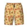 thumbnail image 4 of Lsque Mens Swim Trunks Wild West Colorful Pattern - Bathing Suit Compression Liner - Beach Swim Shorts Swimwear - (S-3XL) - Stretch Quick Dry -X-Large, 4 of 9