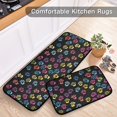 thumbnail image 6 of Dailycode 2 Pcs Kitchen Rug Set Non Slip Absorbent Soft Floor Mats for Kitchen Bathroom Colorful Paw 19.7"x27.6"+19.7"x47.2", 6 of 7