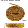 thumbnail image 2 of 15 Color Glitter Shoe Laces 15 Pairs Flat Shoe Lace Polyester Cord Laces Strings for Sneakers Canvas Athletic Shoes Skate Boots Sport(43inch long), 2 of 5