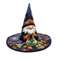 thumbnail image 2 of WULMLEO Halloween Hats for Women Assorted Quilted Witch Hats Varied Seasonal Prints Classic Pointed Wide Brim Cosplay Party Accessory M One Size, 2 of 9
