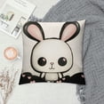 thumbnail image 2 of COMIO Cute Rabbit Reversible Easter Day Spring Summer Throw Pillow Covers Decorate Kids Girls Boys Living Room Bedroom, Pillowcase,Gifts for Rabbits Lovers Girls Boys, 2 of 5