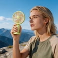 thumbnail image 5 of PoyoKee Portable Fan, 3 Speeds Usb Rechargeable Mini Handheld Fan, Small Desk Fan for Travel Essentials Classroom Camping, 7 in - Yellow, 5 of 6