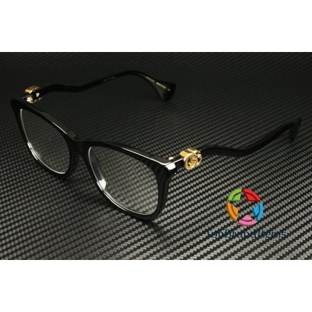 GUCCI GG1012O 001 Rectangular Black Shiny Demo Lens 54 mm Women's Eyeglasses