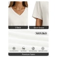 thumbnail image 4 of MOYIKO T Shirts Short Sleeve V Neck Tees for Women Fashion Trendy Tops Casual Summer Clothes, 4 of 7