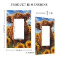 thumbnail image 3 of Haiem Cloud Sky Sunflower Cow Pattern Decorative Wall Plates, 1-Gang 5.0" x3.0", Unbreakable Thermoplastic Faceplate Cover for Decorator Receptacle Outlet & Switch-Style U, 3 of 6