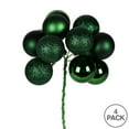 thumbnail image 2 of Vickerman 12" Emerald Ball Christmas Pick, 4 per set, 2 of 2