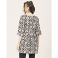 thumbnail image 4 of Moomaya 3/4 Sleeves Rayon Fit & Flare Top - Regular Fit Spring Fashion, 4 of 9