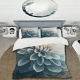 thumbnail image 2 of Designart "Dahlia Flowers in Blue and White Hues I" Floral Dahlia Bedding Covert Set - Dahlia Blue Floral Bed Set With 1 Sham, 2 of 6