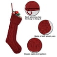 thumbnail image 2 of Cable Knit Christmas Stocking, 4 Pack, Large, Burgundy/White, 18" x 4.7", 2 of 7