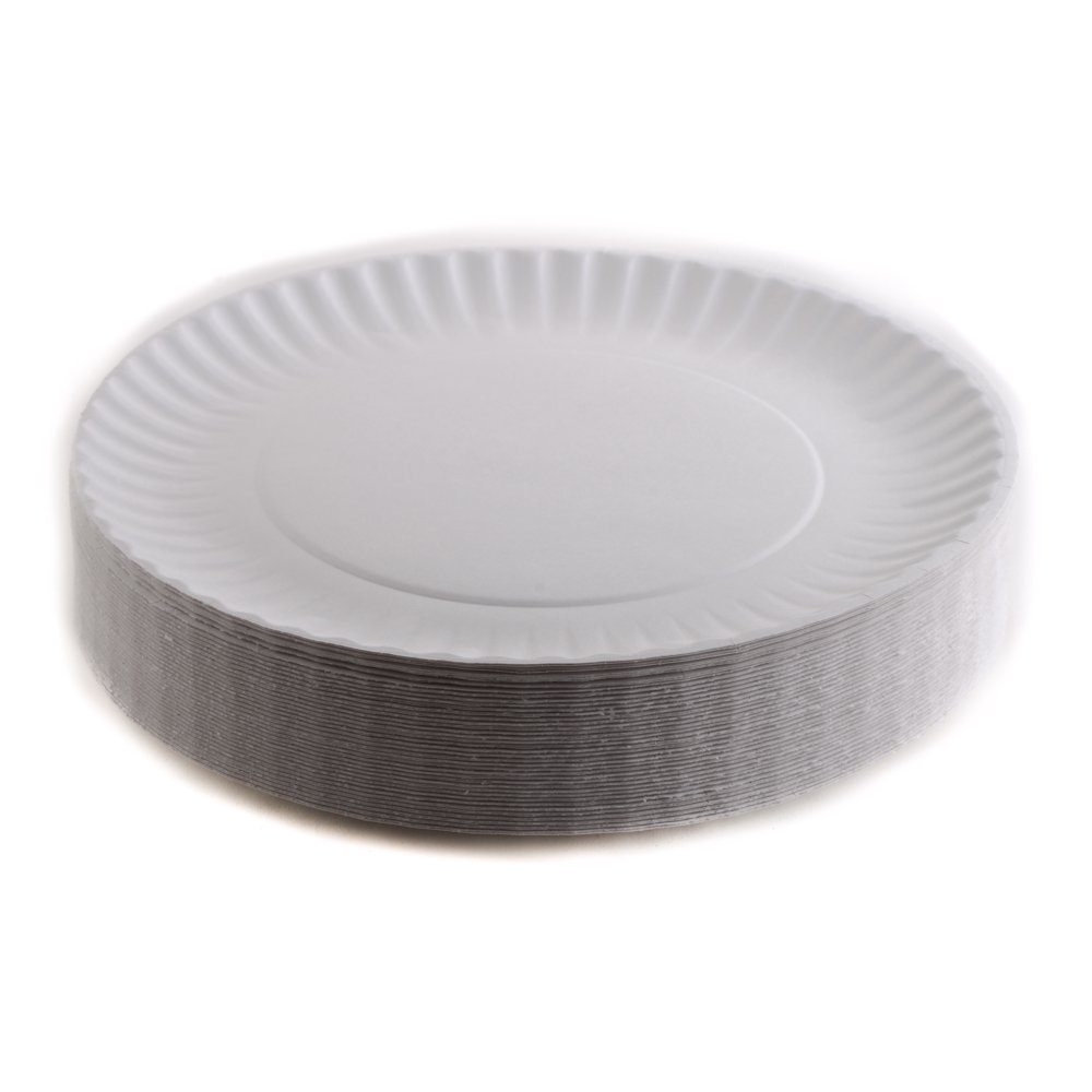 [100 PACK] White Disposable Paper Plates 6 Inch by EcoQuality Perfect