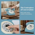 thumbnail image 5 of Retro Bluetooth Landline Phone with Handset, Old Fashioned Bluetooth Rotary Desk Phone, USB Rechargeable Cordless Telephone Connects to Cell Phone for Home Office Bedroom Use (Red), 5 of 9