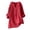 Red, variant on Delconic Women's Casual Loose Fit Linen Blouse, Button-Down V Neck Long Sleeve Shirt, Lightweight Breathable Top for Everyday Wear Army Green L