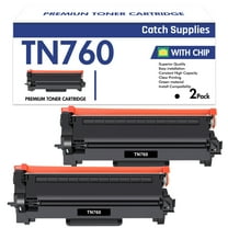 TN730/TN760 Toner Cartridge Compatible for Brother TN760 TN-760 TN-730 Work for MFC-L2710DW MFC-L2750DW HL-L2350DW HL-L2370DW DCP-L2550DW Printer Black,2-Pack