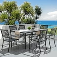 thumbnail image 6 of Nuu Garden Outdoor Patio Chair Set of 4 Bistro and Dining Chairs, Powder-coated Finish and Iron Frame, for Outdoor and Indoor Space, Patio, Deck, Garden, Backyard, Balcony, Black, 6 of 10