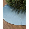 thumbnail image 2 of Blue Ombre Christmas Snowflake Christmas Tree Skirt 36 Inches Large Christmas Skirt Tree, Winter Snowflake Xmas Tree Skirt Christmas Decorations for Fireplace Party Holidays Indoor Outdoor, 2 of 7