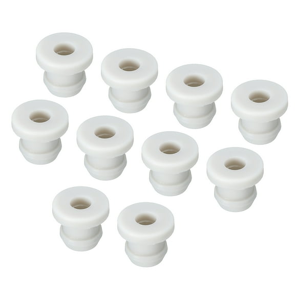 20Pcs Snap Rubber Grommet Hole Plug Mount Dia 6.5mm ID 4mm H 9mm Seal Anti-Scratch Cable Pipe Grey