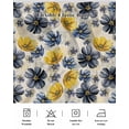 thumbnail image 5 of Yellow Floral Wrap Around Bed Skirts for King Bed 16" Drop,Bed Skirt with Adjustable Elastic Belt Dust Ruffle Bed Valance for Bedroom Hotel Pastoral Pastel Blue Daisy Wildflower Bed Frame Cover, 5 of 7
