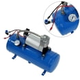 thumbnail image 1 of Compresor de aire de 150psi, 12V, Con Tásque de 6 Litros, Bomba Infladora de Neumós, Funcionalamiento Silencencio, Metal Azul, Presión de 23a para Neumlicos de Camión, 1 of 7