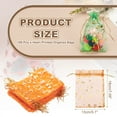 thumbnail image 2 of 100 Pcs 5x7 Inch Heart Printed Organza Bags, Orange Sheer Bags for Christmas Jewelry Party Wedding Favor Gift, 2 of 7