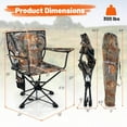 thumbnail image 3 of Goplus 360° Swivel Hunting Chair with Mesh Cup Holder & Storage Pockets Cozy Backrest Camo, 3 of 10