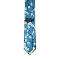 thumbnail image 3 of ROMARIO MANZINI White Floral on Sky Blue PRINTED DESIGN TIE, 3 of 3