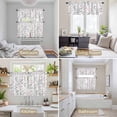 thumbnail image 6 of Pink Grey Botanical Kitchen Curtains Sets for Windows 36 Inch Length, Watercolor Spring Floral Summer Leaf Rod Pocket Window Treatments Tier Curtains and Valances Set for Bedroom/Bathroom, 6 of 8