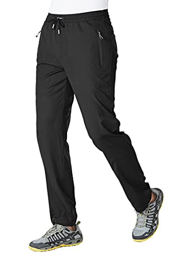 YSENTO Men's Quick Dry Lightweight Breathable Hiking Running Athletic Track Sweat Pants Zipper Pockets 