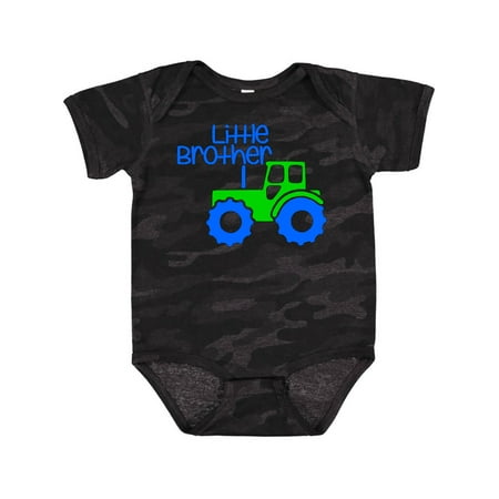

Inktastic Little Brother Tractor Gift Baby Boy Bodysuit
