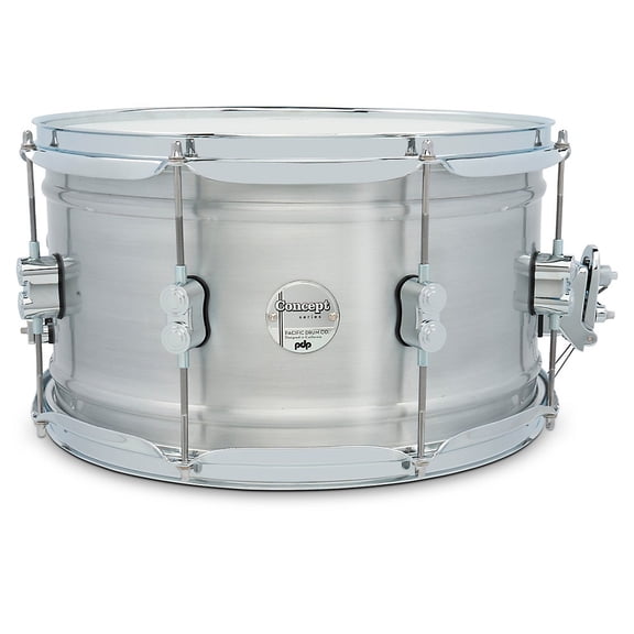 PDP PDSN0814NBAC Concept 8x14" Snare Drum Brushed Aluminum DW MAG Throw-Off