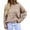 Khaki, variant on Viikei Cardigan Sweaters for Women Plus Size Women's Casual Round Neck Long Sleeved Knitted Pullover Round Neck Sweater
