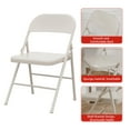 thumbnail image 3 of Garvee 2 Pack Portable Fold Steel Folding Chairs,with Backrest, Hold Up to 350 LBS,Beige, 3 of 8