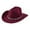 Wine, variant on PMVFHDE Western Cowboy Hat For Men And Women Bohemian Style Fedora With Rhinestone Embellishments Brown