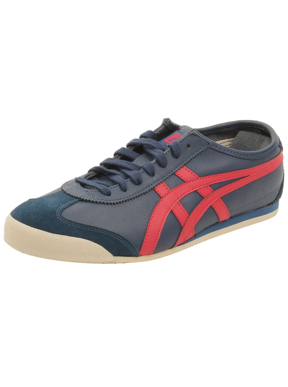 overschot stad zoete smaak Onitsuka Tiger by Asics Mexico 66 Sneakers in Poseidon/Classic Red -  Walmart.com